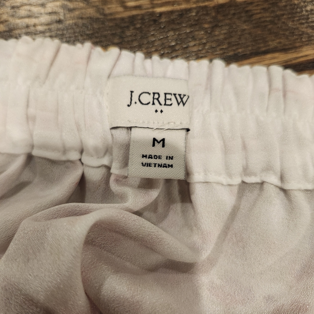 J Crew Floral Chiffon Tiered Mini Skirt in Pink, Red, White Size Medium - Picture 6 of 7